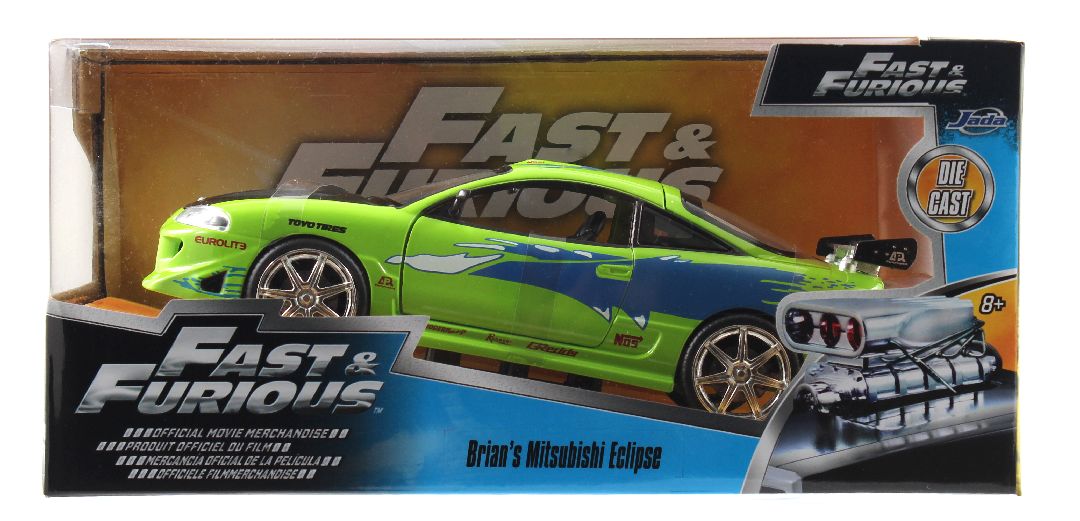 Jada Toys - Fast & Furious 1:24 Brians Mitsubishi Eclipse Voiture