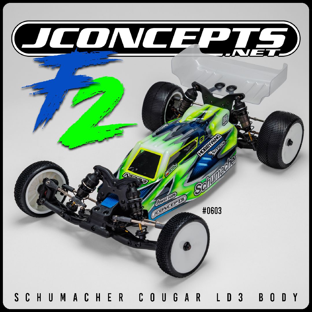 JConcepts F2 - Cougar LD3 body w/ carpet wing - Click Image to Close