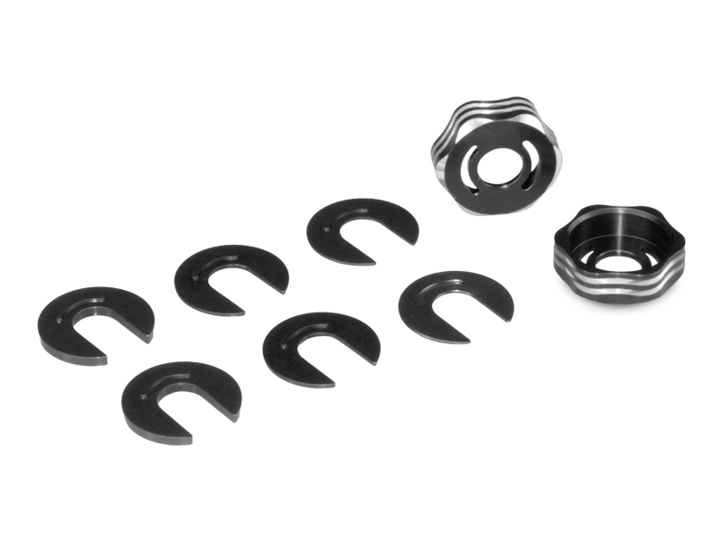 JConcepts RC8B3/RC8B3e/RC8T3 Suspension Arm Cap and Camber Shim Set - Black