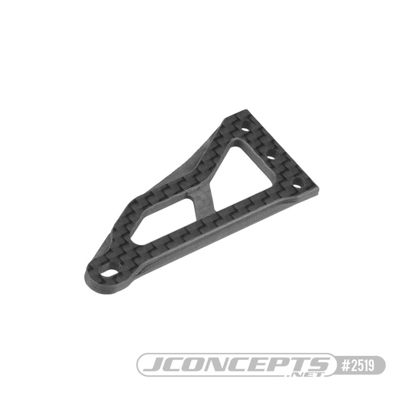 JConcepts B74 | B74.1 Carbon Fiber hanging servo mount plate, ribbed and chamfered (Fits - B74 | B74.1)