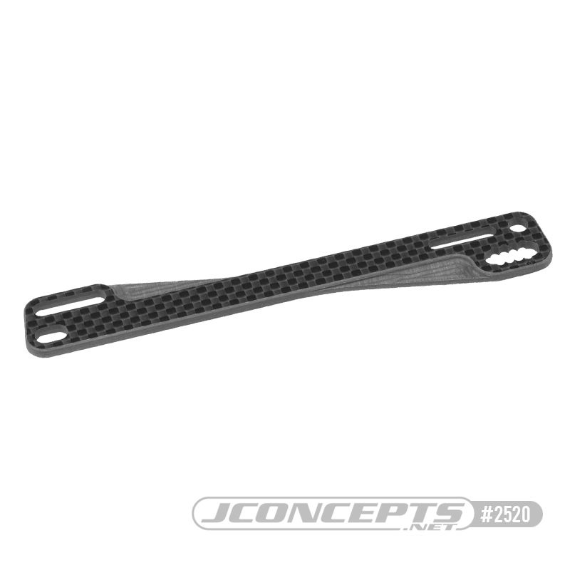 JConcepts B74 | B74.1 Carbon Fiber battery brace, ribbed and chamfered (Fits - B74 | B74.1)