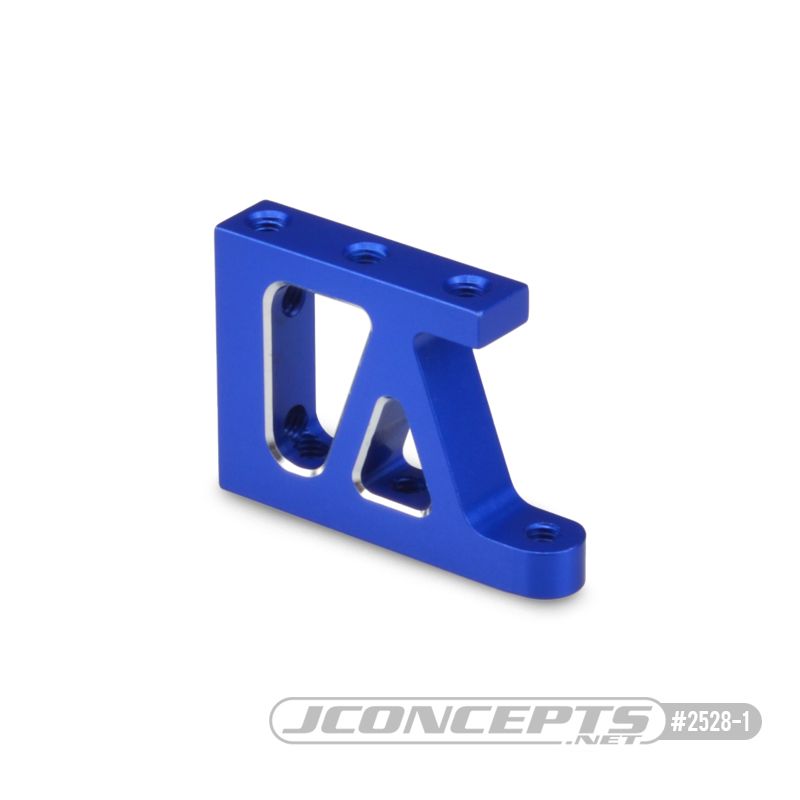 JConcepts B74 | B74.1 Aluminum floating servo mount bracket, blue - set (Fits - B74 | B74.1)