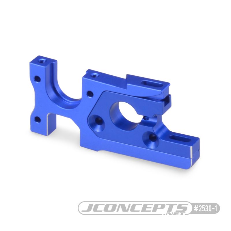 JConcepts B74 | B74.1 Aluminum motor & diff mount, blue - set (Fits - B74 | B74.1)