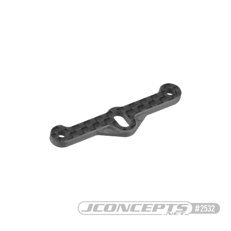 JConcepts B74 | B74.1 Carbon Fiber front body mount plate, ribbed and chamfered (Fits - B74 | B74.1)