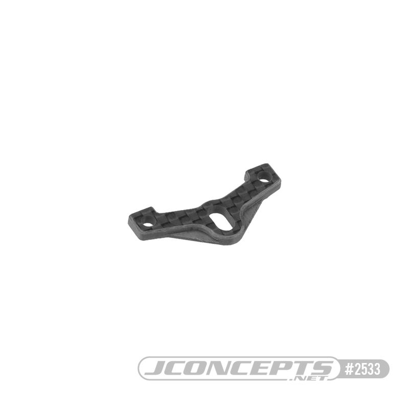 JConcepts B74 | B74.1 Carbon Fiber rear body mount plate, ribbed and chamfered (Fits - B74 | B74.1)