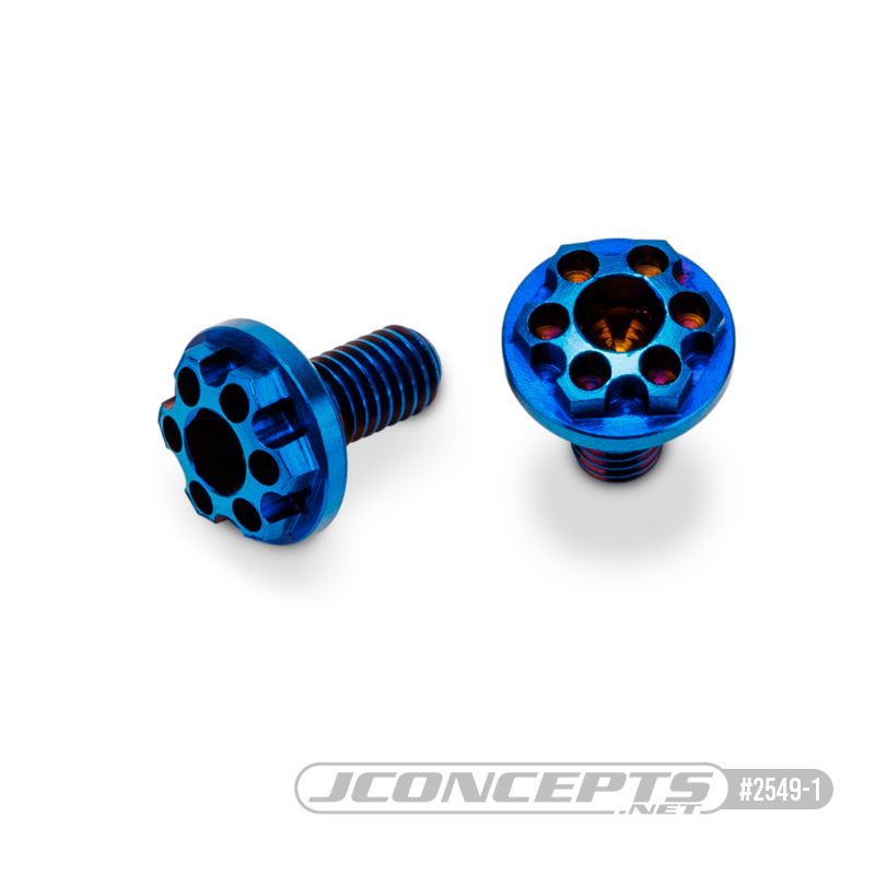 JConcepts Titanium, Finnisher 3x6mm motor screws, blue - 2pc - Click Image to Close