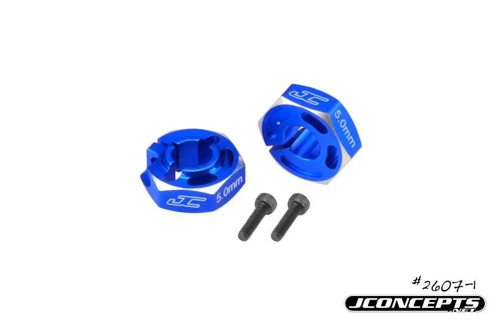 JConcepts B6.2 | B6.3 | B74.1 5mm light-weight hex adaptor - blue (Fits - B6 | B6D | B6.1 | B64 | B6.2 | B6.3 | B74.1)