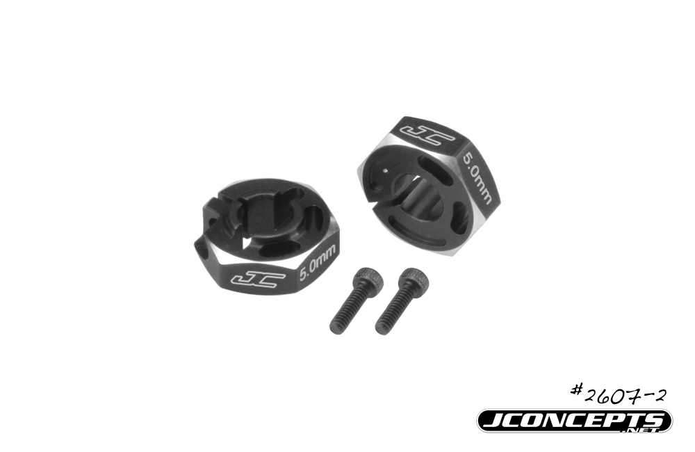 JConcepts B6.2 | B6.3 | B74.1 5mm light-weight hex adaptor - black (Fits - B6 | B6D | B6.1 | B64 | B6.2 | B6.3 | B74.1)