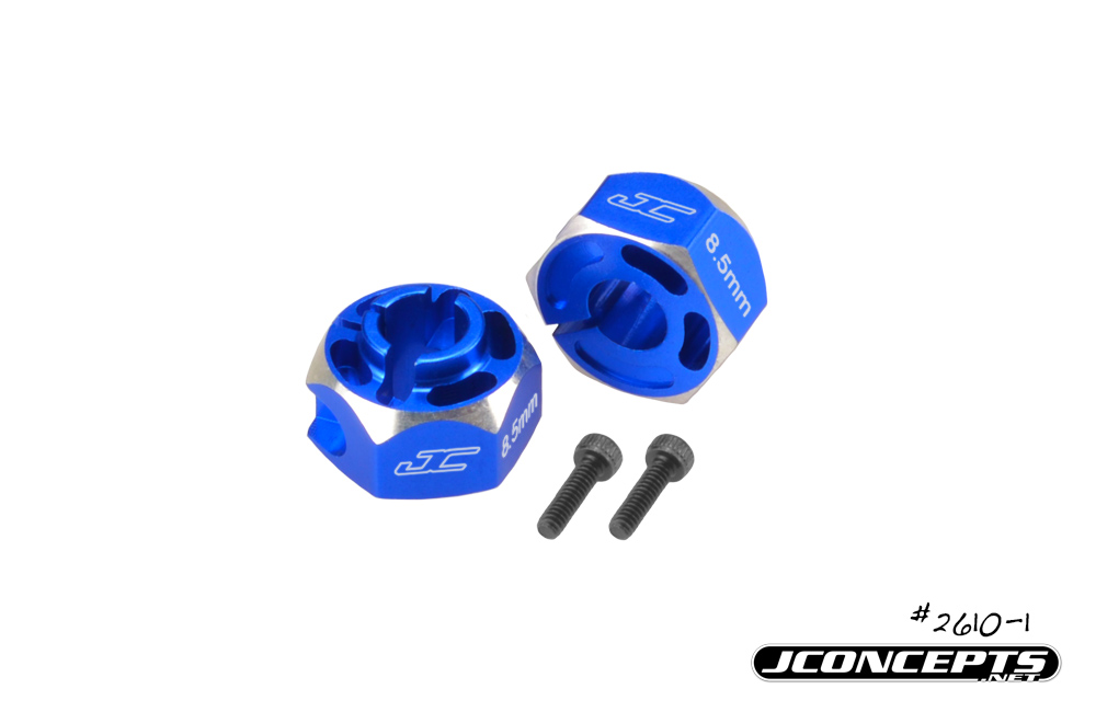 JConcepts T6.2, 8.5mm light-weight hex adaptor - blue (Fits - T5M | SC5M | T6.2)