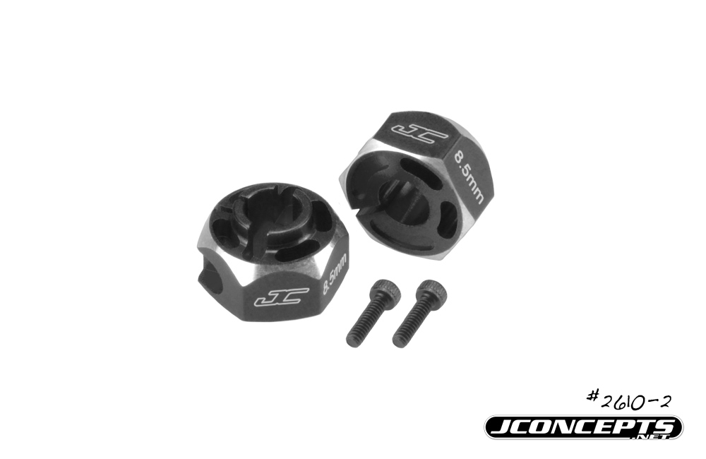 JConcepts T6.2, 8.5mm light-weight hex adaptor - black (Fits - T5M | SC5M | T6.2)