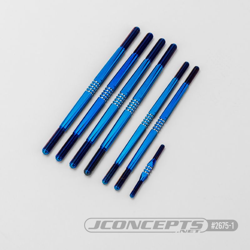 JConcepts Tekno NT48 2.0 Titanium turnbuckle set burnt blue (7)