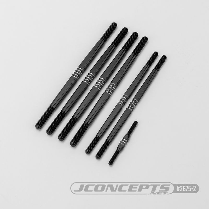 JConcepts Tekno NT48 2.0 Titanium turnbuckle set black (7)