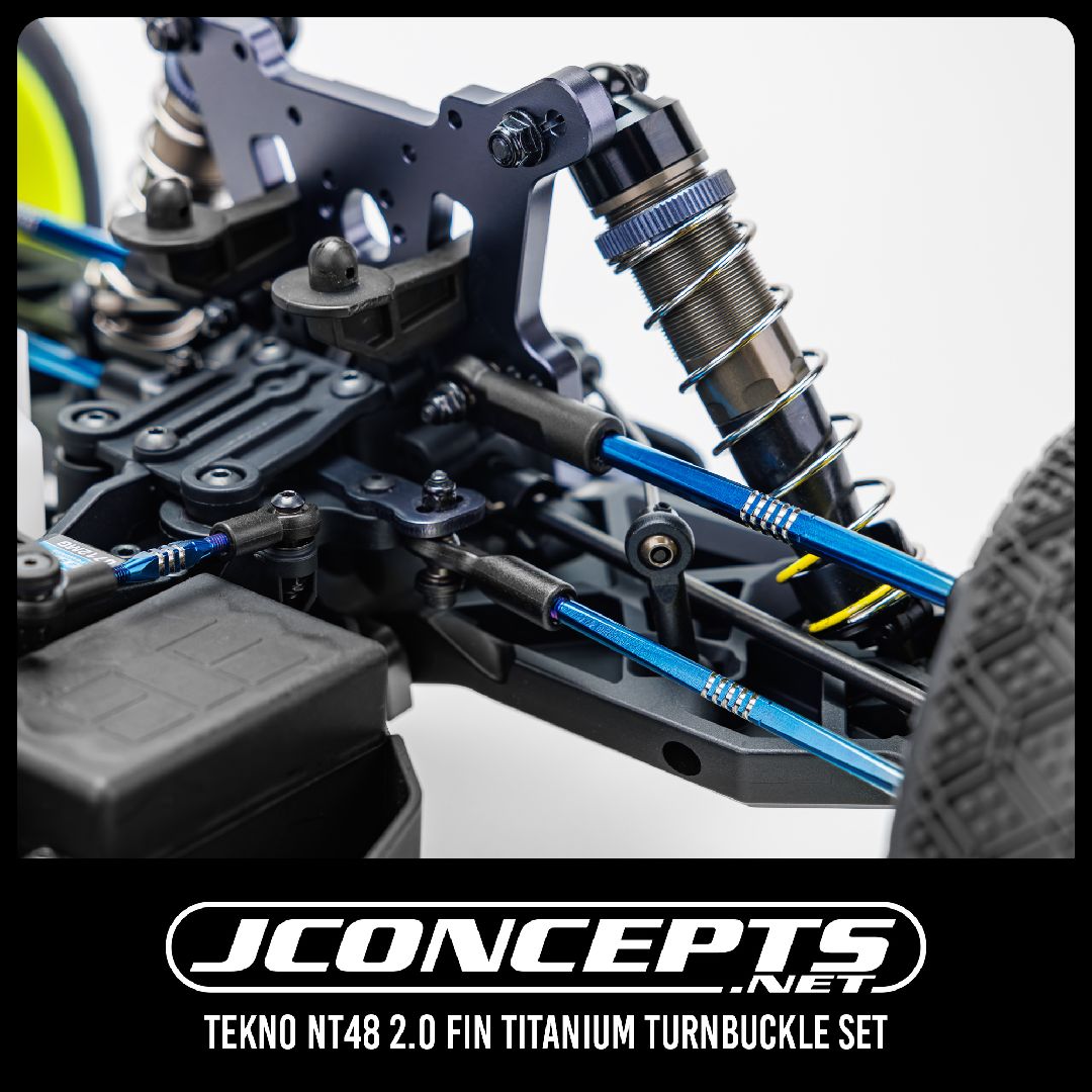 JConcepts Tekno NT48 2.0 Titanium turnbuckle set black (7)