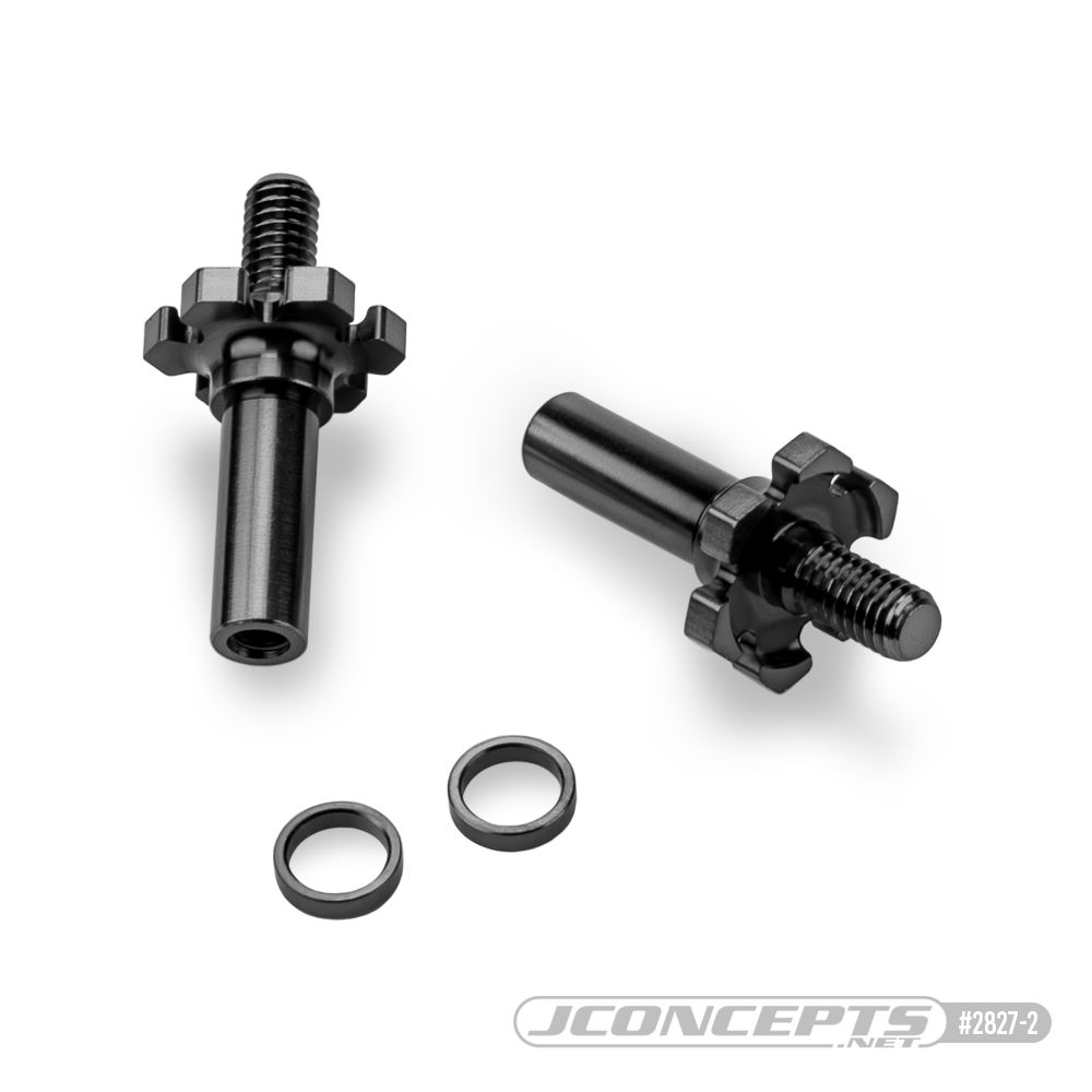 JConcepts RC10B7 titanium front axle, 2pc, stealth black