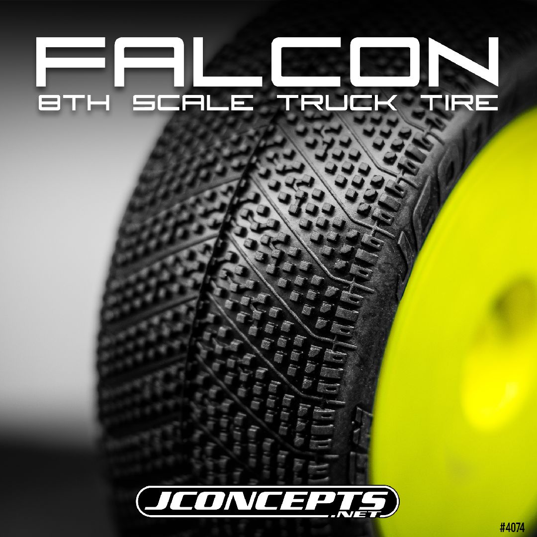 JConcepts Falcon - green compound (4" 1/8th truck wheel) - Click Image to Close