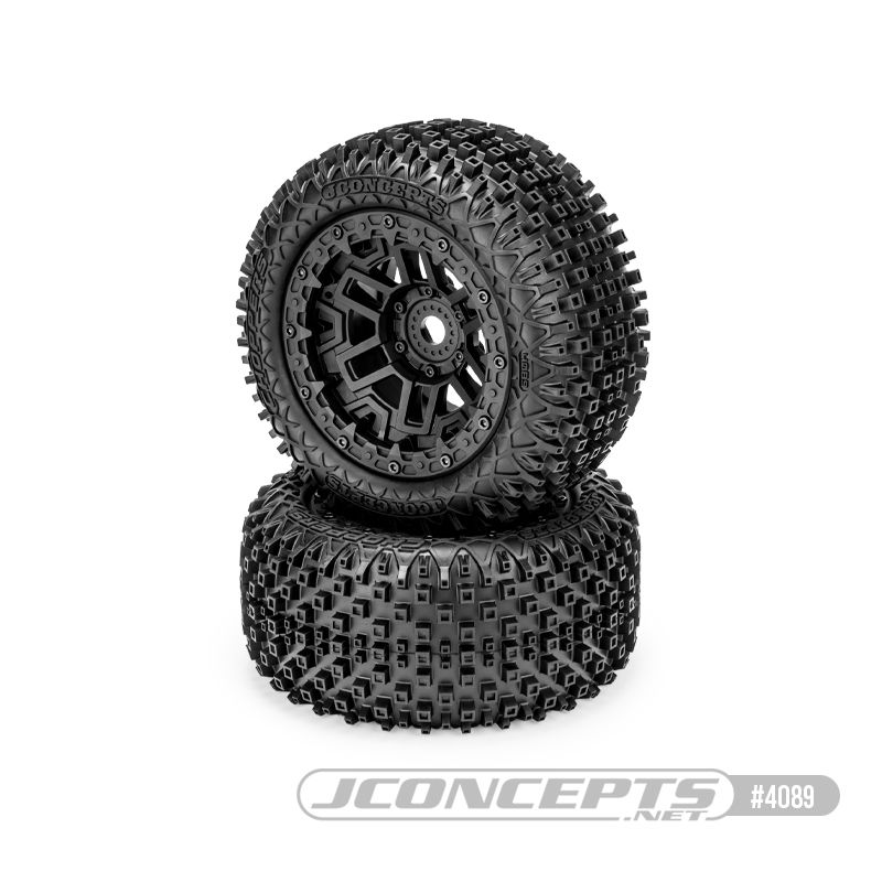 JConcepts Choppers - pre-mounted on #3450B wheels (Fits - Traxxas Sledge / Kraton 6s)