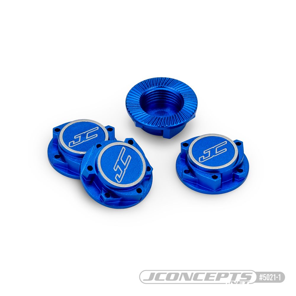 JConcepts 17mm Punisher "clutch" wheel nut, 4pc - blue