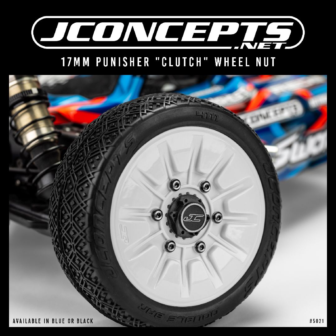 JConcepts 17mm Punisher "clutch" wheel nut, 4pc - blue