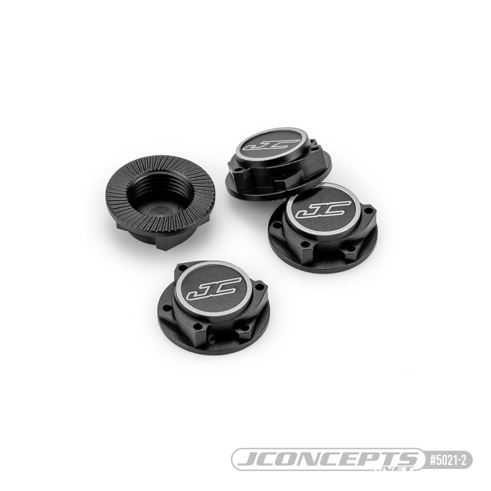 JConcepts 17mm Punisher "clutch" wheel nut, 4pc - black