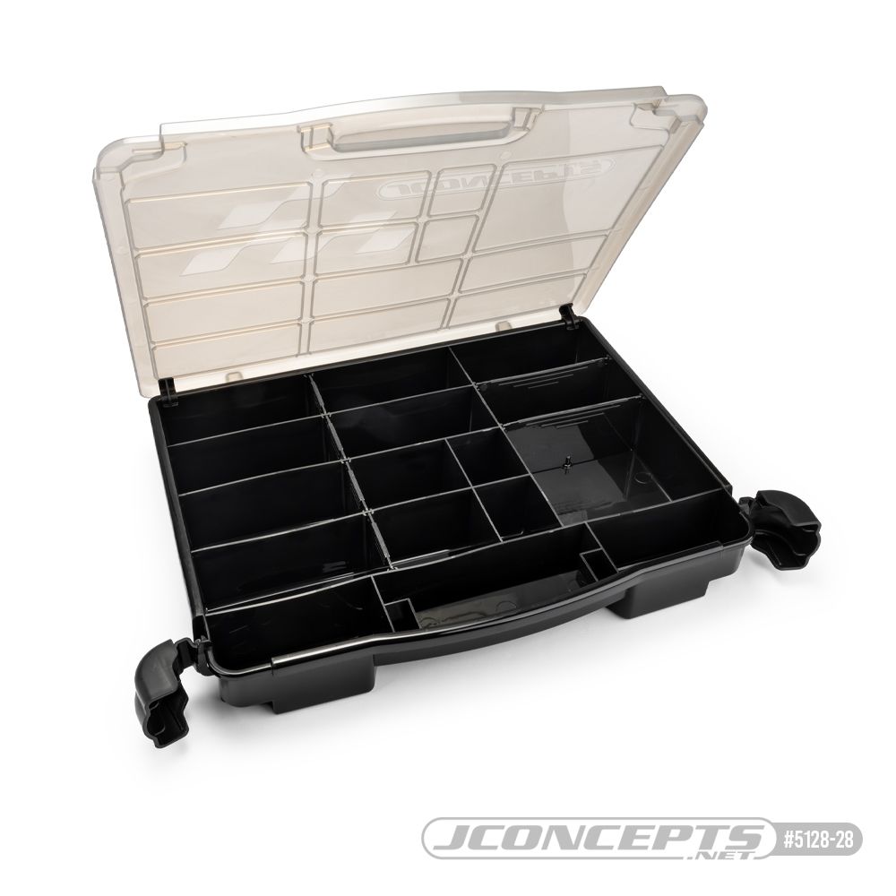 JConcepts parts box, black / smoke gray