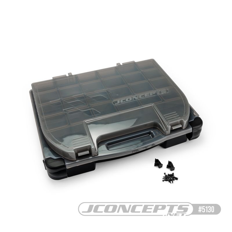 JConcepts tool box w/upper storage, black/smoke gray