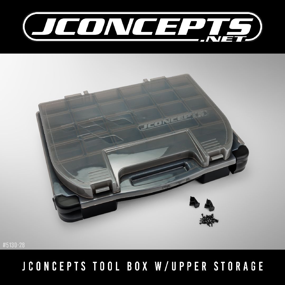 JConcepts tool box w/upper storage, black/smoke gray