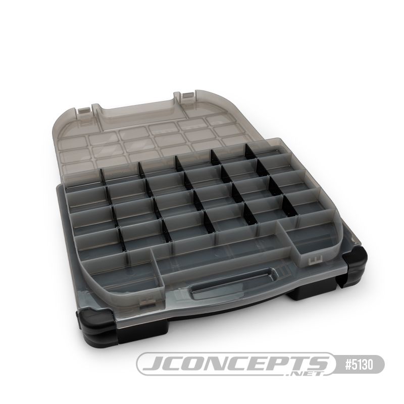 JConcepts tool box w/upper storage, black/smoke gray