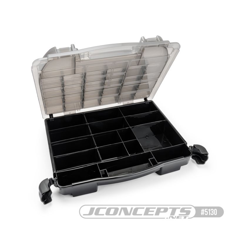 JConcepts tool box w/upper storage, black/smoke gray