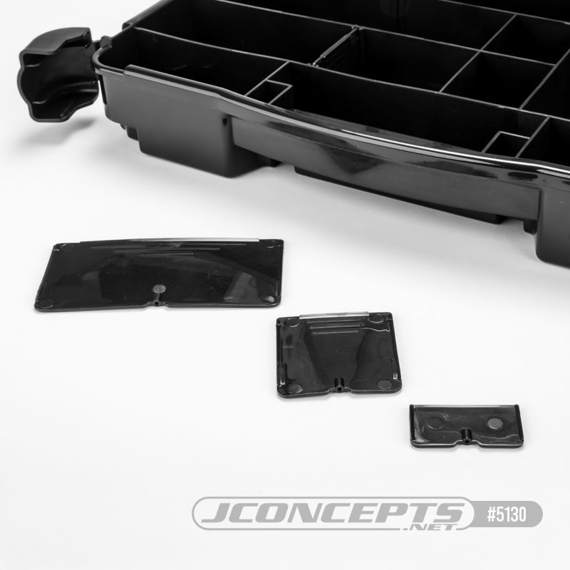 JConcepts tool box w/upper storage, black/smoke gray