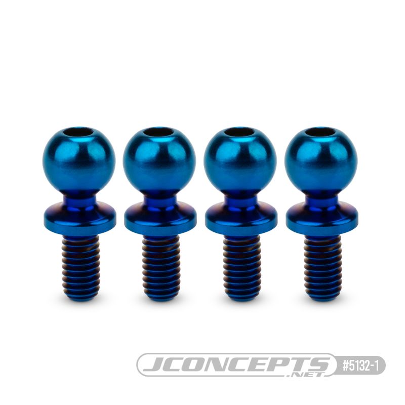 JConcepts JCI, 5.5 x 6mm Ti ball-stud, burnt blue, 4pc - Click Image to Close