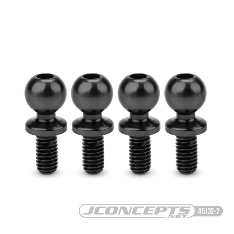 JConcepts JCI, 5.5 x 6mm Ti ball-stud, stealth black, 4pc - Click Image to Close