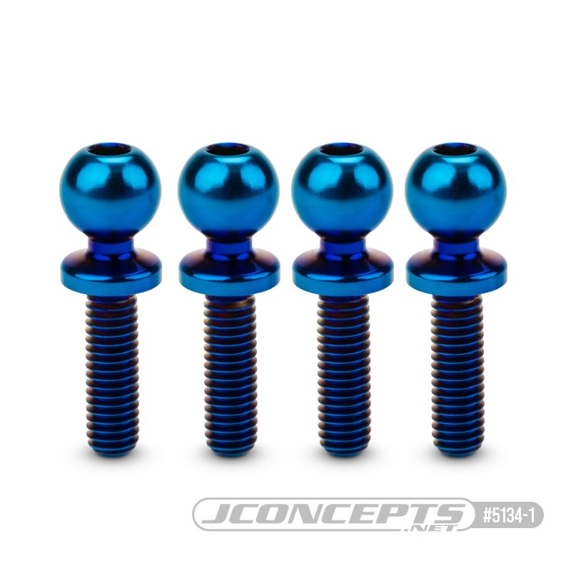 JConcepts JCI, 5.5 x 10mm Ti ball-stud, burnt blue, 4pc - Click Image to Close