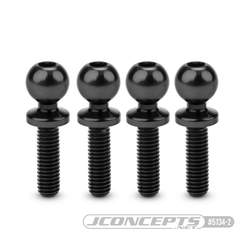 JConcepts JCI, 5.5 x 10mm Ti ball-stud, stealth black, 4pc - Click Image to Close