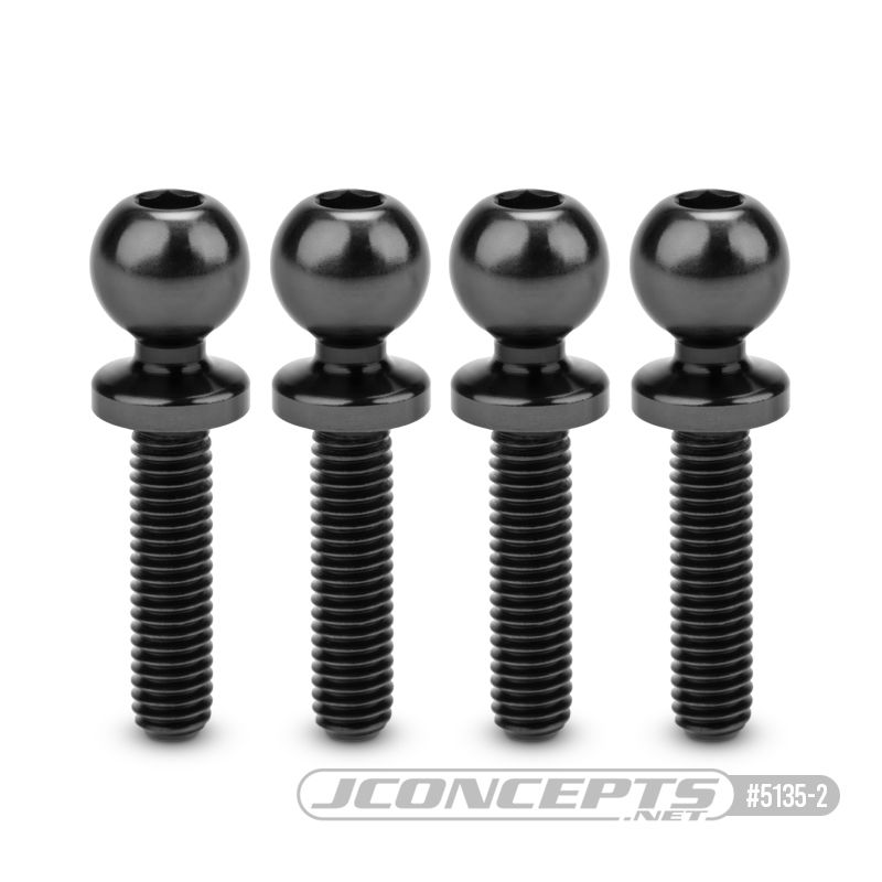 JConcepts JCI, 5.5 x 12mm Ti ball-stud, stealth black, 4pc