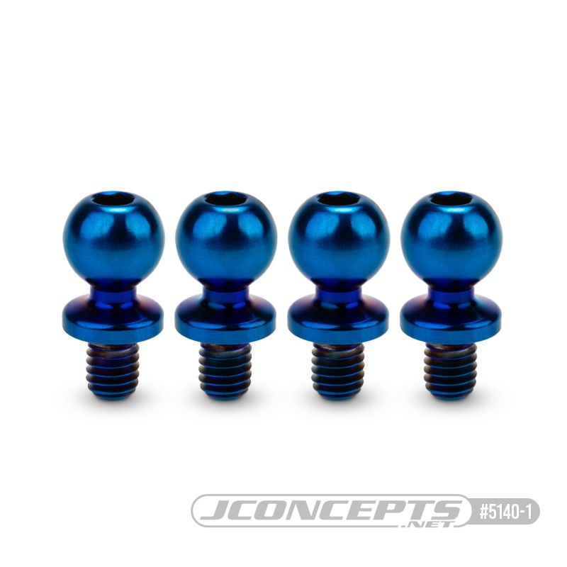 JConcepts JCI, 5.5 x 4mm Ti ball-stud, burnt blue, 4pc - Click Image to Close