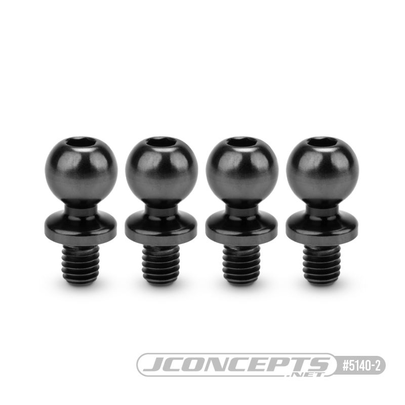 JConcepts JCI, 5.5 x 4mm Ti ball-stud, stealth black, 4pc