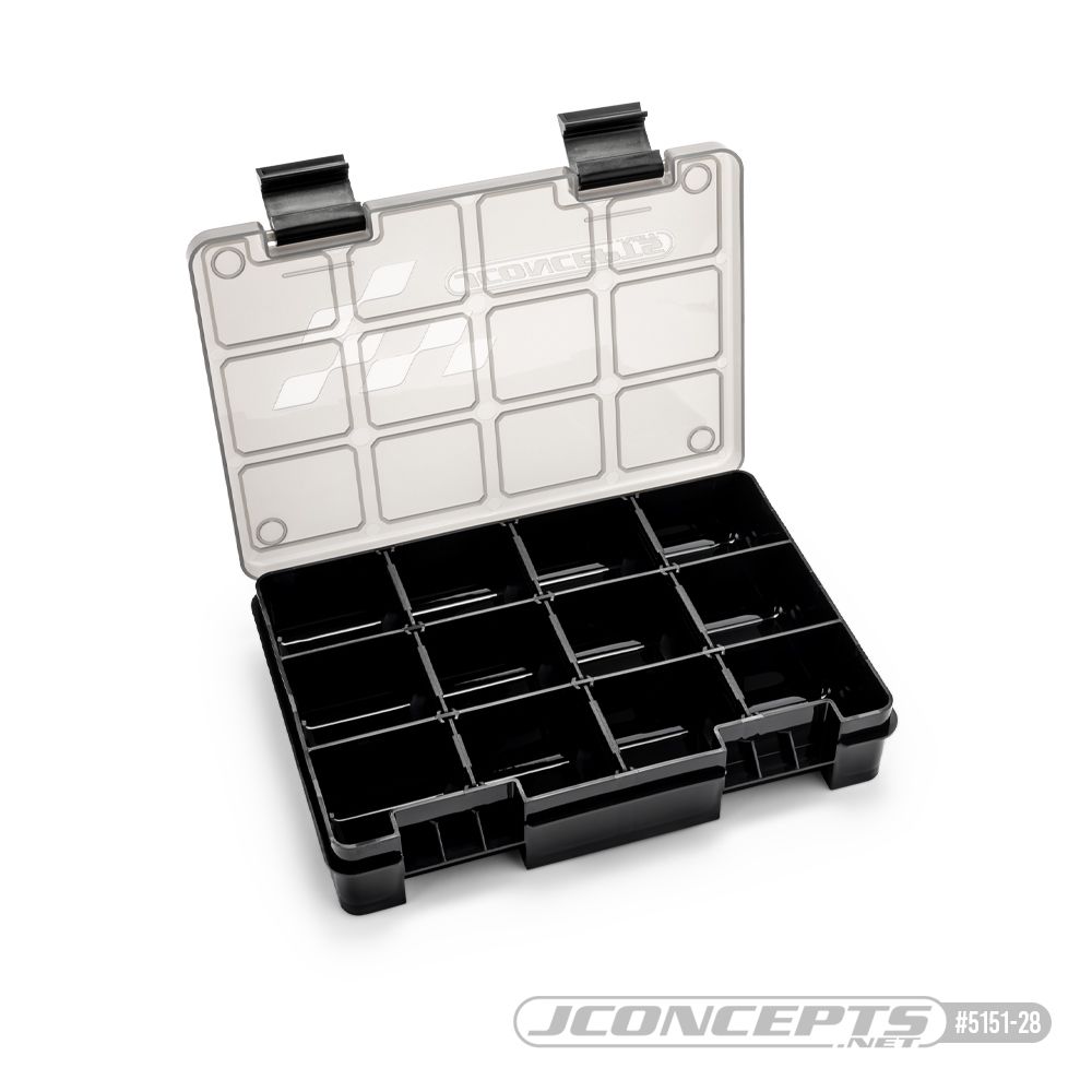 JConcepts hardware storage box, black/smoke gray