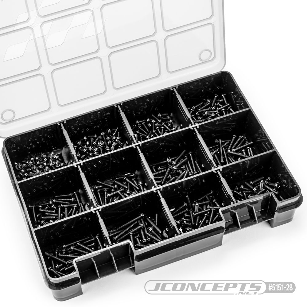 JConcepts hardware storage box, black/smoke gray