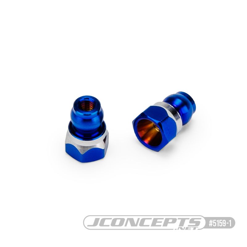 JConcepts - RC10B7 | RC10B7D Fin titanium front stand-off, (burnt blue) - 8mm