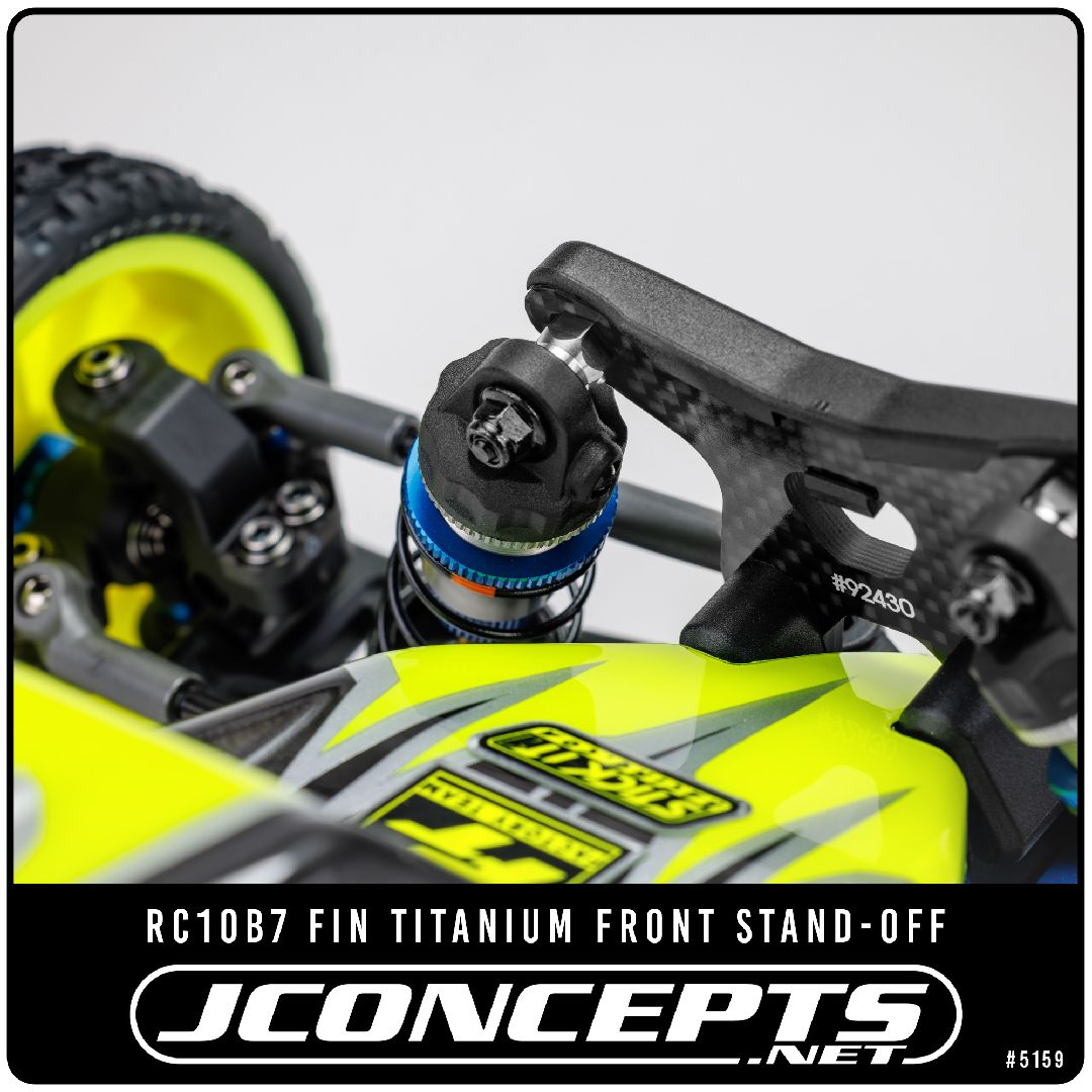 JConceptsRC10B7 Fin Ti front stand-off, (burnt blue)8mm