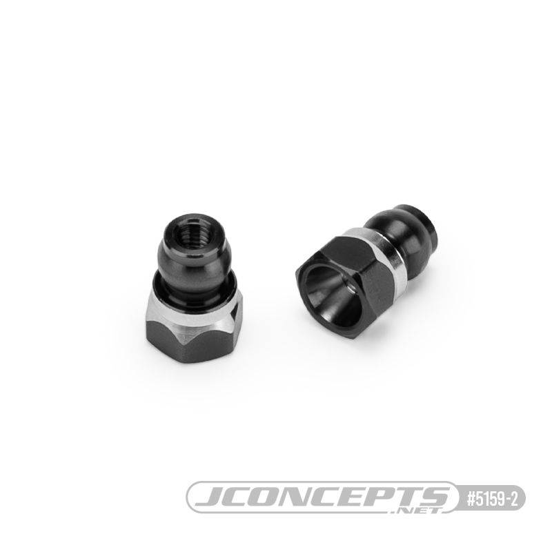 JConcepts - RC10B7 Fin titanium front stand-off, (stealth black) - 8mm