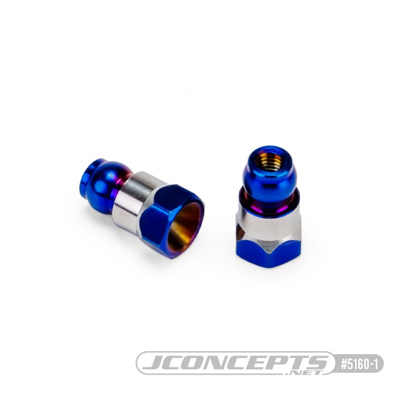 JConcepts - RC10B7 Fin titanium rear stand-off, (burnt blue) - 10mm