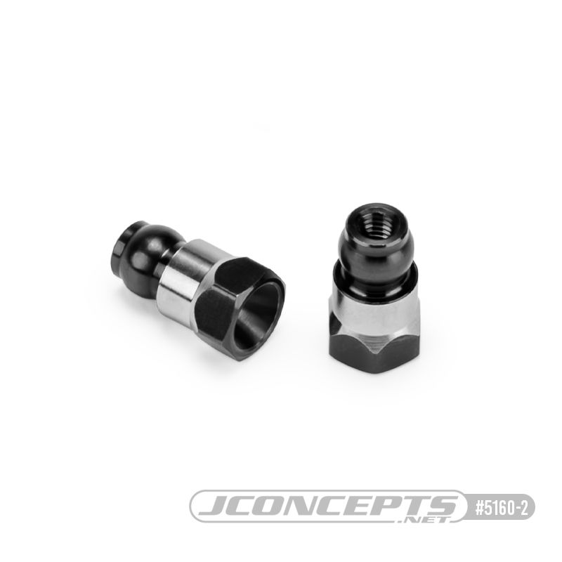 JConcepts - RC10B7 Fin titanium rear stand-off, (stealth black) - 10mm