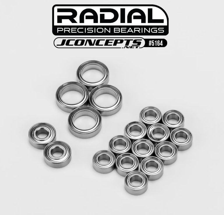 JConcepts RC10B7 Radial ceramic "primary" bearing set, 18pc - Click Image to Close