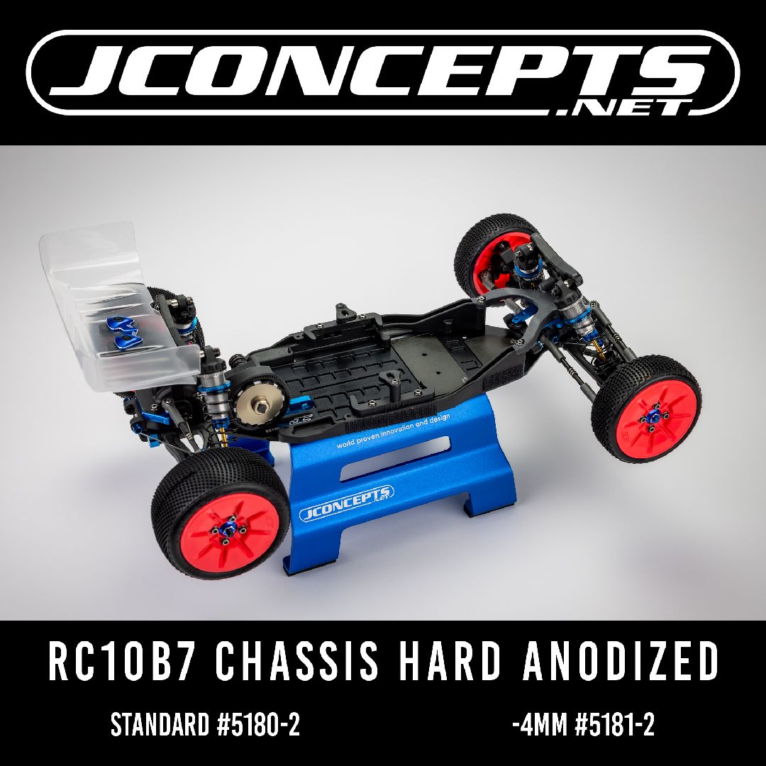 JConcepts - RC10B7 chassis, standard, hard anodized - black