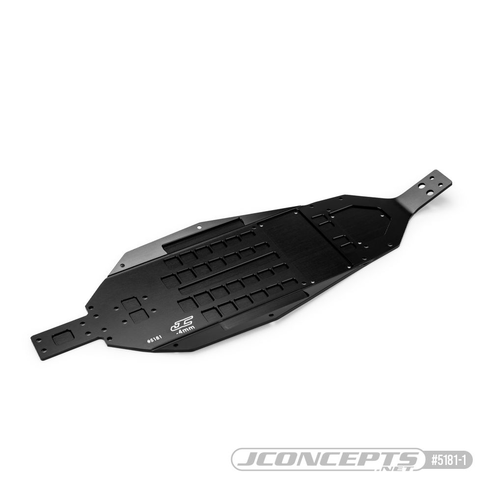 JConcepts - RC10B7 chassis, -4mm, hard anodized - black