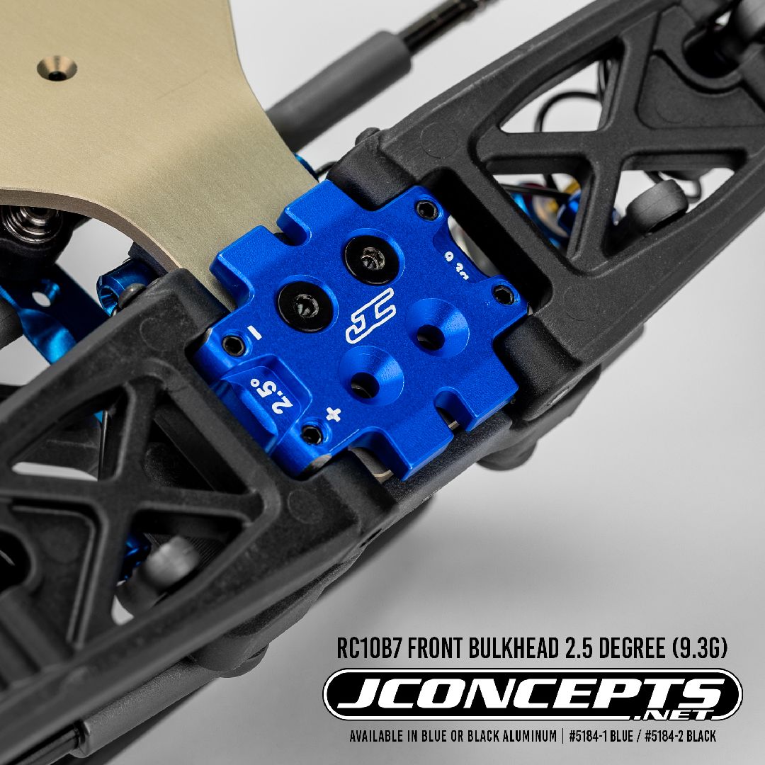 JConcepts - RC10B7 front bulkhead 2.5* (9.3g), alum - blue