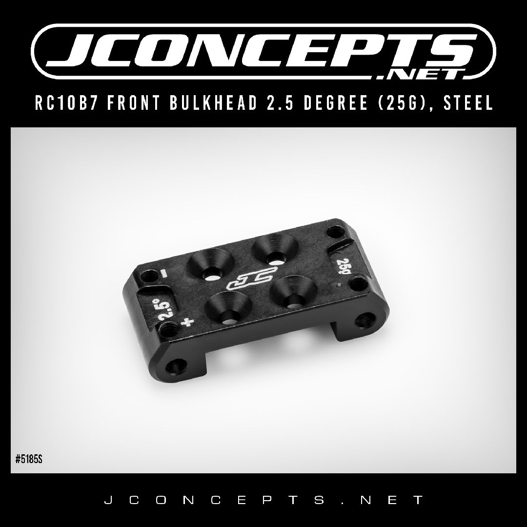 JConcepts - RC10B7 front bulkhead 2.5 degree (25g), steel