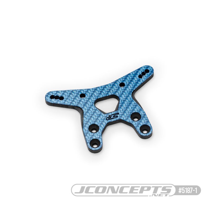 JConcepts RC10B7 carbon fiber front shock tower - blue