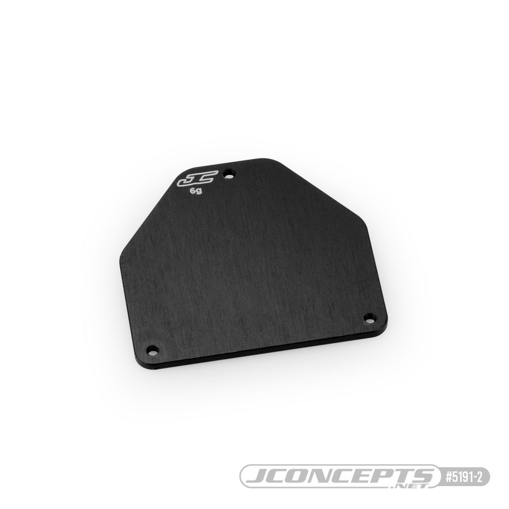 JConcepts - RC10B7 aluminum servo weight plate (6g) - black